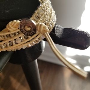 Victoria Emerson Crystal Leather Wrap Bracelet